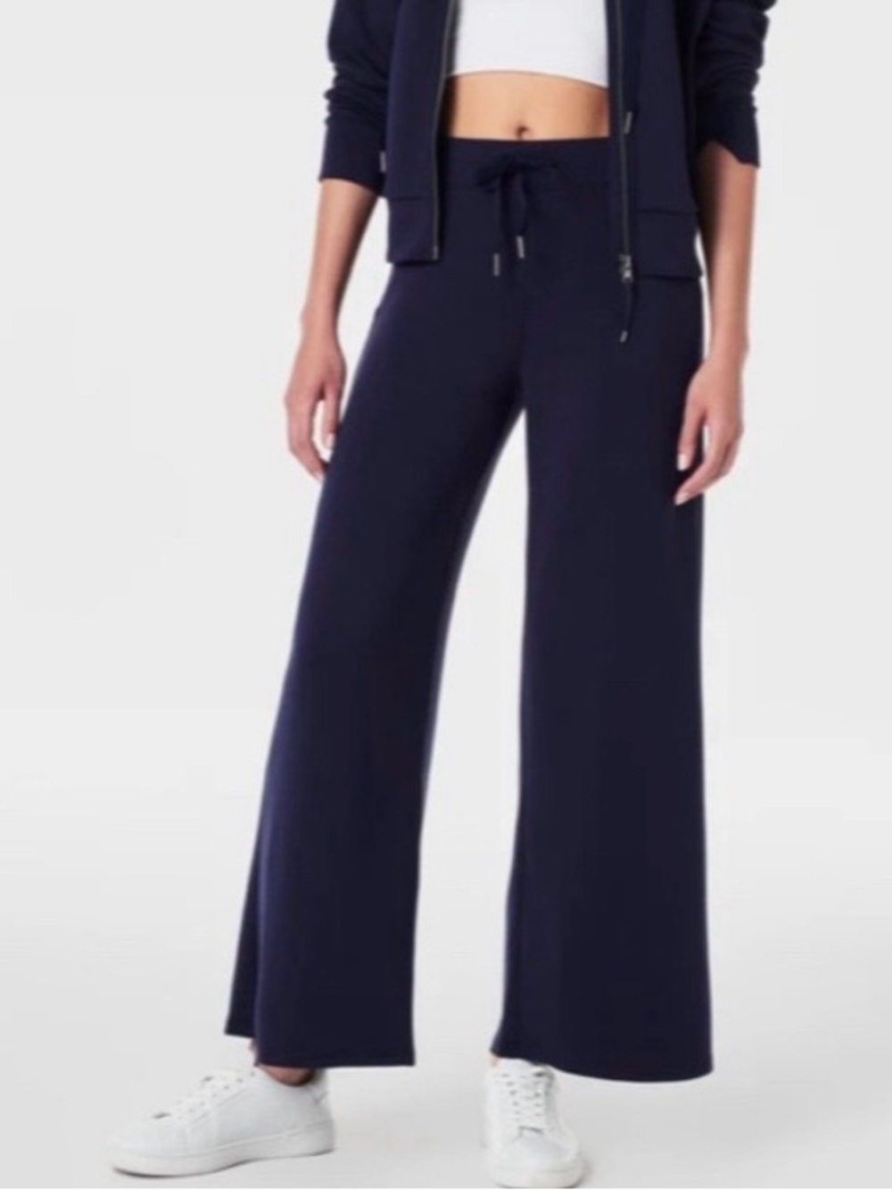 SPANX AirEssentials Cropped Wide Leg Pant in Classic Navy | 2X Tall | GUC
